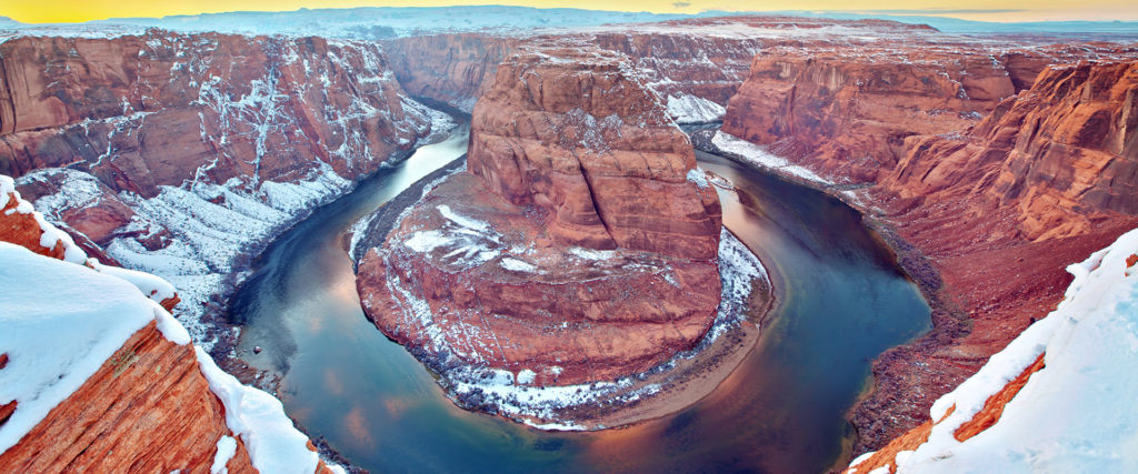 A Snowy View of Horseshoe Bend